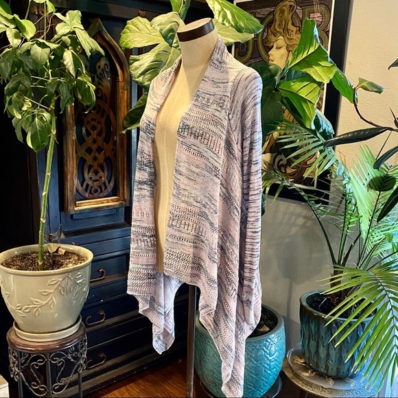 Knox Rose asymmetric waterfall open front cardigan - Picture 3 of 14